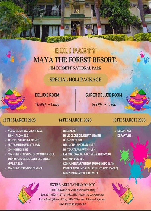 Maya The Forest Resort Holi Package